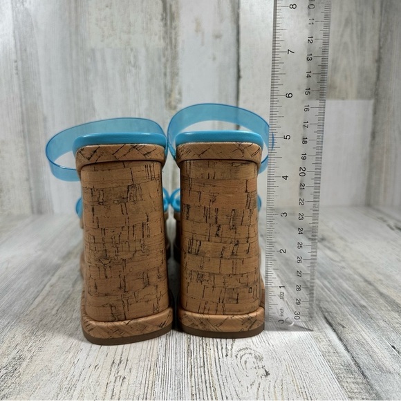 New NINE WEST Women's Rapps3 Ultra High Wedge Sandal #804 - Picture 7 of 11